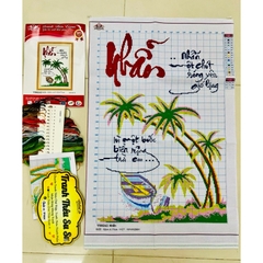 Tranh thêu chữ thập, bộ sưu tập các tranh chữ Nhẫn VS8240,  VS8241