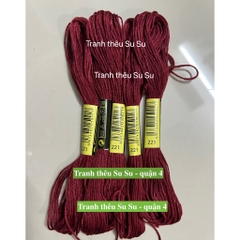 Mã từ 208 đến 225 (giá 1 tép) chỉ thêu cotton theo mã theo hệ DMC