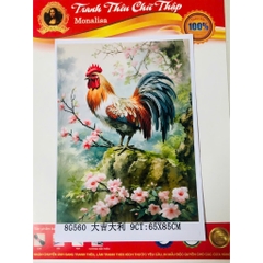 [Thêu 4 sợi] Tranh thêu kín Đại cát đại lợi 8G560, kích thước 65 x 85 cm