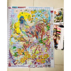 [Thêu 4 sợi] Tranh thêu kín Đại cát đại lợi 8G560, kích thước 65 x 85 cm
