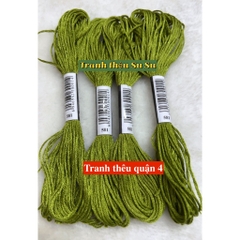 [HCM] 1 tép chỉ thêu cotton theo mã theo hệ DMC, mã từ 500 đến 598