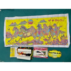 Tranh thêu kín mã đáo thành công VS8162, kích thước 130 x 65 cm