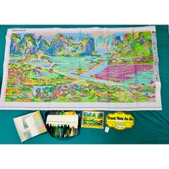 Tranh thêu kín Phong cảnh mùa lúa chín MN6044, kích thước 150 x 75 cm