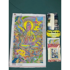 Tranh thêu kín Quan âm phổ độ VS8149, kích thước 60 x 90 cm