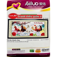 Tranh thêu kín Mã đáo thành công vs8013, vs8012, kích thước 1,3 và 1,5 mét