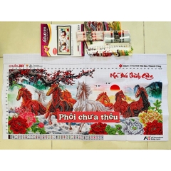 Tranh thêu kín Mã đáo thành công vs8013, vs8012, kích thước 1,3 và 1,5 mét