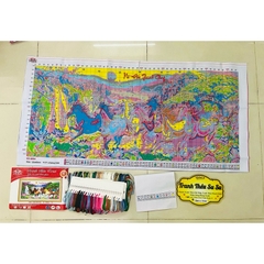 Tranh thêu kín mã đáo thành công VS8054, kích thước 120 x 60 cm