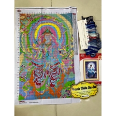 Tranh thêu kín quan âm VS8285, VS8286, VS8287, VS8288, VS8028 (kích thước 60 x 90 cm)