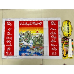 Tranh thêu chữ thập Tổ tiên (cửu huyền thất tổ)