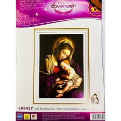 Tranh thêu chữ thập (thêu 3D) Đức mẹ LV3514, LV3517