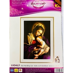 Tranh thêu chữ thập (thêu 3D) Đức mẹ LV3514, LV3517