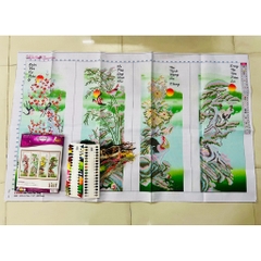Tranh thêu chữ thập Tứ quý LV3235, LV3236, LV3266, LV3282, LV3313, LV3262