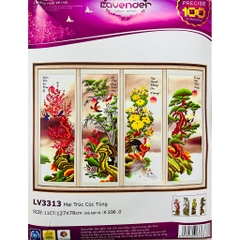 Tranh thêu chữ thập Tứ quý LV3235, LV3236, LV3266, LV3282, LV3313, LV3262