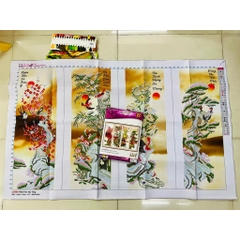 Tranh thêu chữ thập Tứ quý LV3235, LV3236, LV3266, LV3282, LV3313, LV3262