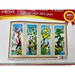 Tranh thêu chữ thập Tứ quý LV3235, LV3236, LV3266, LV3282, LV3313, LV3262