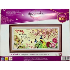 Tranh thêu chữ thập Vợ chồng, tranh thêu 3D, thêu 3 sợi