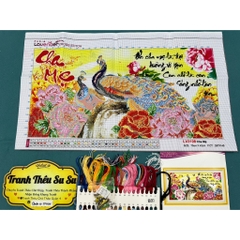 Tranh thêu Cha mẹ LV3160, LV3142, LV3061, LV (các mẫu này đều thêu 3D)