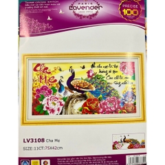 Tranh thêu Cha mẹ LV3160, LV3142, LV3061, LV (các mẫu này đều thêu 3D)