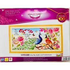 Tranh thêu Cha mẹ LV3160, LV3142, LV3061, LV (các mẫu này đều thêu 3D)