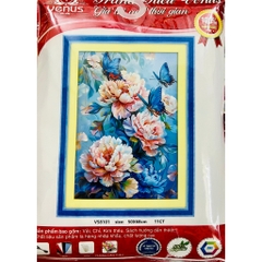 Tranh thêu kín Hoa mẫu đơn VS8101, VS8071, 6492, 8K251L