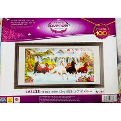 Tranh thêu 3D Mã đáo thành công LV3470, kích thước 100 x 50 cm