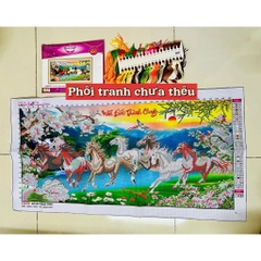Tranh thêu 3D Mã đáo thành công LV3470, kích thước 100 x 50 cm