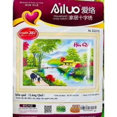 Tranh thêu Phong cảnh làng quê (thêu 3D) AL53313, AL53327, AL53375