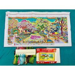 Tranh thêu kín Ngôi nhà hạnh phúc VS8004 (150 x 75 cm), VS8113 (100x55cm)