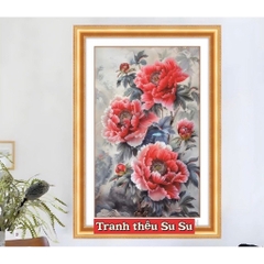 Tranh thêu kín Hoa mẫu đơn VS8101, VS8071, 6492, 8K251L