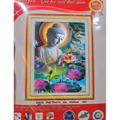 Tranh thêu kín chữ thập Phật thích ca VS8150, kích thước 60 x 90 cm