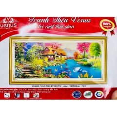 Tranh thêu kín Ngôi nhà hạnh phúc VS8110, kt 100x50 cm