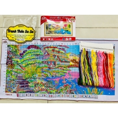 Tranh thêu kín Ngôi nhà hạnh phúc VS8110, kt 100x50 cm