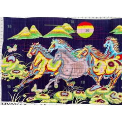 Tranh thêu kín Mã đáo thành công MN0064, kích thước 130 x 65 cm
