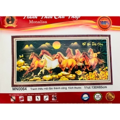 Tranh thêu kín Mã đáo thành công MN0064, kích thước 130 x 65 cm
