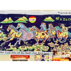 Tranh thêu kín Mã đáo thành công MN0064, kích thước 130 x 65 cm