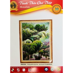 Bộ tranh phong cảnh Xuân Hạ Thu Đông, thêu kín mỗi bức kích thước 60 x 90 cm
