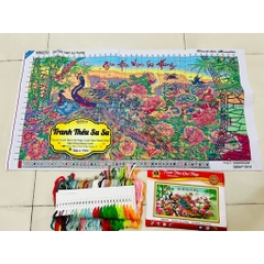 Tranh thêu kín Gia hoà vạn sự hưng MN0250, kích thước 100 x 55 cm