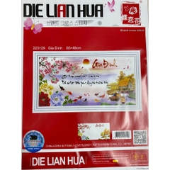 Tranh thêu chữ thập Gia đình LV3476, kích thước 84x 47 cm, (tranh thêu 3D)