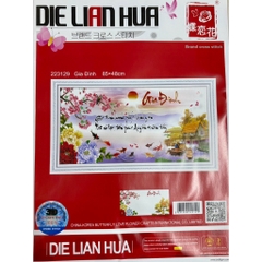 Tranh thêu chữ thập Gia đình LV3476, kích thước 84x 47 cm, (tranh thêu 3D)
