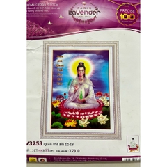 Tranh thêu Phật quan âm LV3253, kích thước 44 x 55 cm