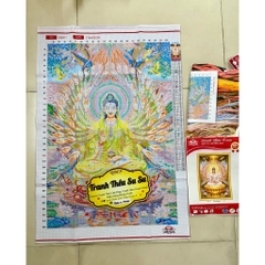 Tranh thêu kín  Phật quan âm VS8417, kích thước 60 x 90 cm