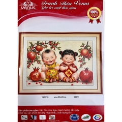Tranh thêu kín Tiên đồng Ngọc nữ VS8376, kích thước 90 x 60 cm