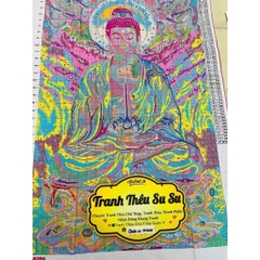 Tranh thêu kín Phật a di đà ngồi VS8394, kích thước 60 x 90 cm