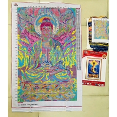 Tranh thêu kín Phật a di đà ngồi VS8394, kích thước 60 x 90 cm