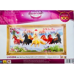 Tranh thêu kín Mã đáo thành công E150, kích thước 125x 63 cm