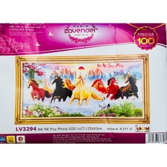 Tranh thêu kín Mã đáo thành công E150, kích thước 125x 63 cm