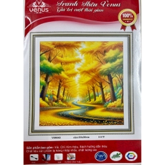 Tranh thêu kín Phong cảnh khu rừng vàng VS9083, kích thước 50 x 50 cm