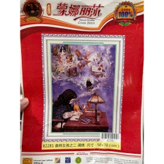 Tranh thêu kín cô gái chibi 88828, 88827, 82280, 82281