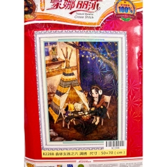 Tranh thêu kín cô gái chibi 88828, 88827, 82280, 82281