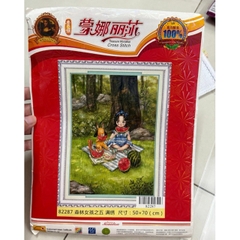 Tranh thêu kín cô gái chibi 88828, 88827, 82280, 82281